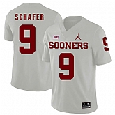 Oklahoma Sooners 9 Tanner Schafer White College Football Jersey Dzhi,baseball caps,new era cap wholesale,wholesale hats